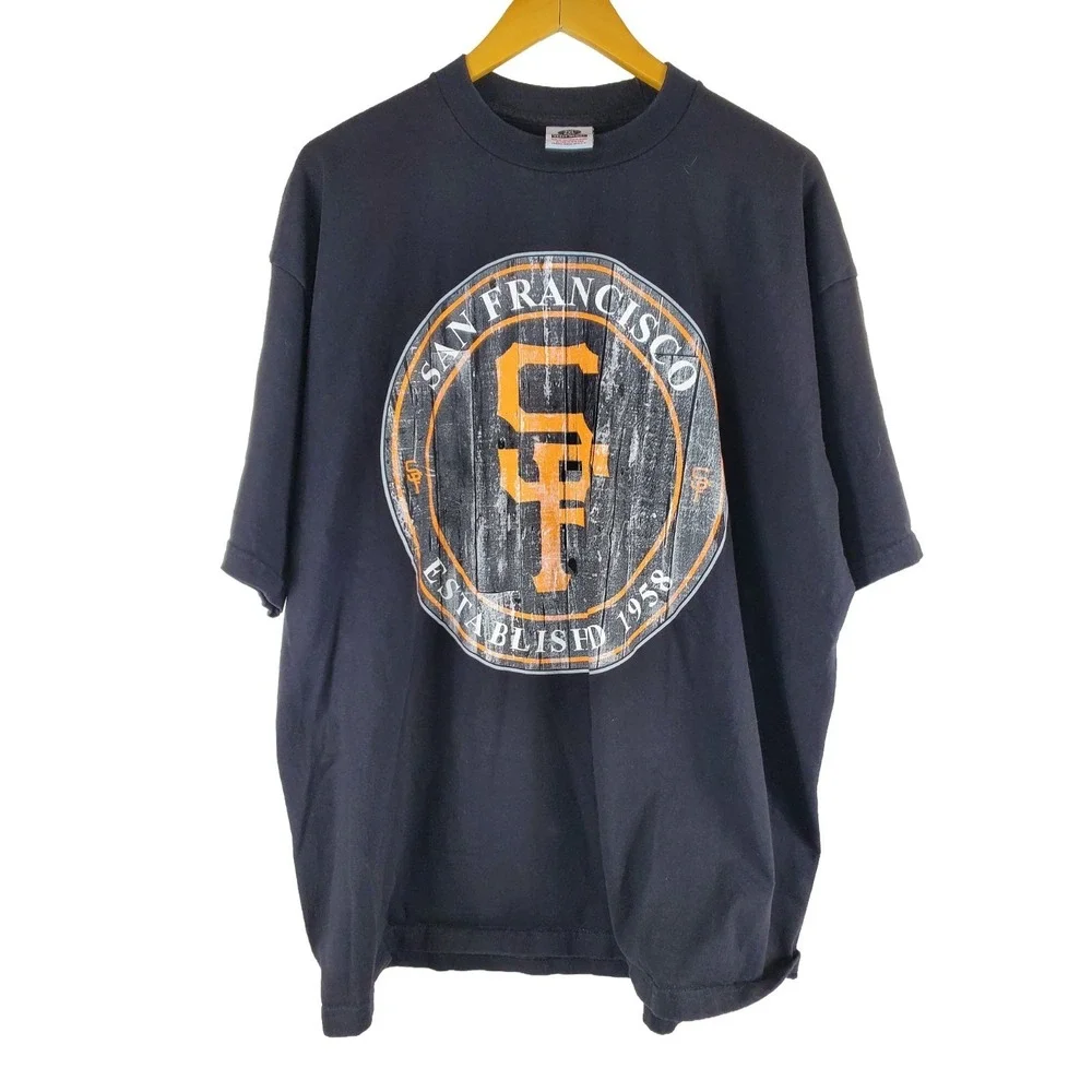 VTG San Francisco Giants T-Shirt Men's 2XL USA Double Sided Heavyweight Pro Club